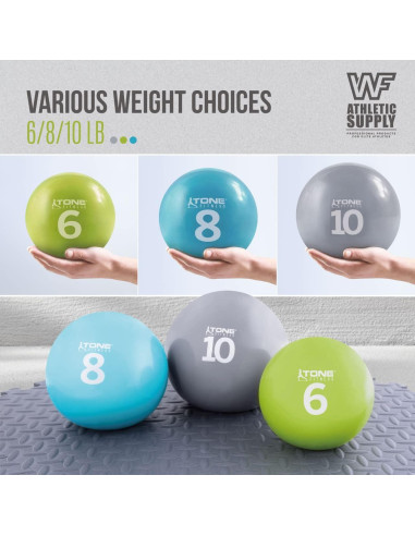 Bola de Ejercicio con Peso Suave CAPHAUS 2.7-4.5 KG