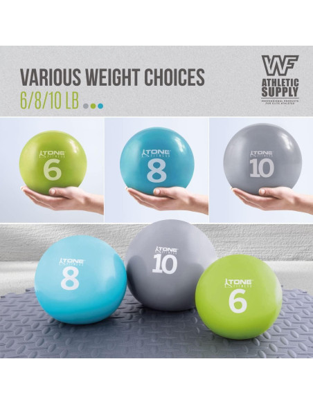 Bola de Ejercicio con Peso Suave CAPHAUS 2.7-4.5 KG