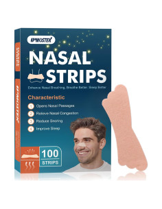 100 Tiras Nasales Antironquidos UPMOSTEK - Alivio Congestión