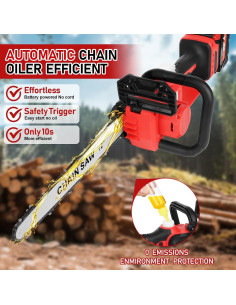 Mini Motosierra Eléctrica Birstlye 12" Inalámbrica 1000W 2