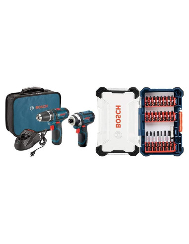 Kit Taladro Inalámbrico 12V BOSCH CLPK22-120 con 24 Piezas