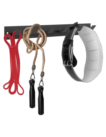 Estante de Gimnasio MyGift de Metal Negro con 6 Ganchos