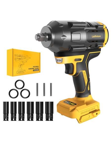Llave de Impacto Inalámbrica Labfintom 20V 1/2" 1200N.m LED