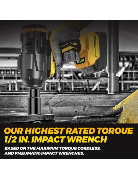 Llave de Impacto Inalámbrica Labfintom 20V 1/2" 1200N.m LED