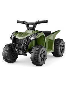 Cuatrimoto ATV Montable 6V Verde Militar para Niños 1.5-3 Años