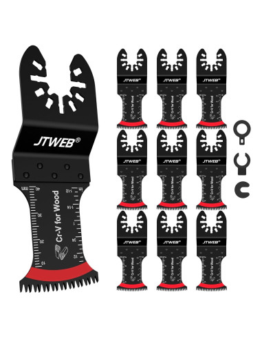 Hojas de Sierra Oscilante JTWEB 10PCS para Madera y Plástico