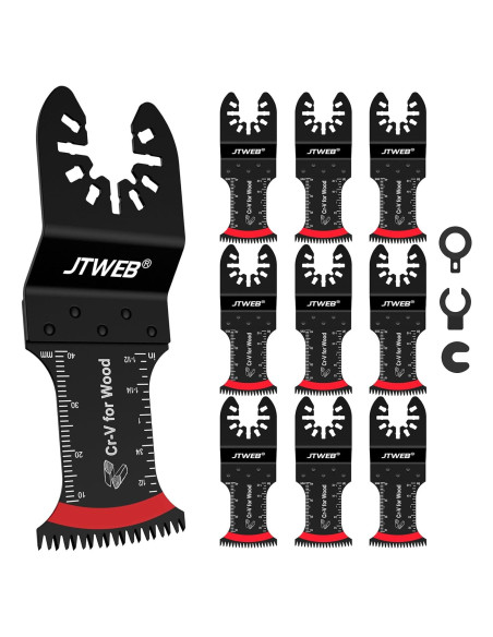 Hojas de Sierra Oscilante JTWEB 10PCS para Madera y Plástico