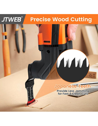 Hojas de Sierra Oscilante JTWEB 10PCS para Madera y Plástico