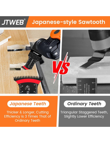 Hojas de Sierra Oscilante JTWEB 10PCS para Madera y Plástico