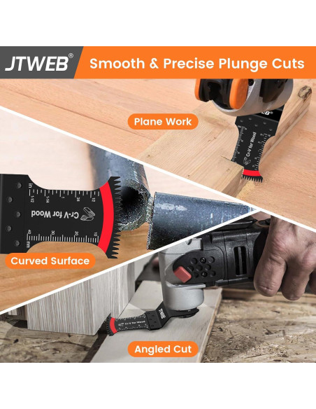 Hojas de Sierra Oscilante JTWEB 10PCS para Madera y Plástico