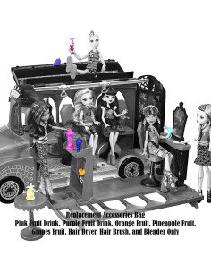 Piezas de Repuesto Monster High FCV63 - Bebidas, Secador y Licuadora 2