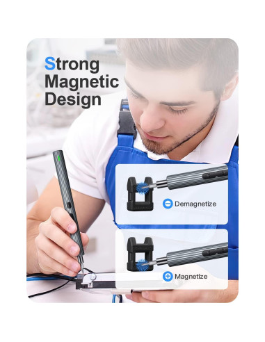 Destornillador Eléctrico Kingsdun 36 en 1 Recargable con LED