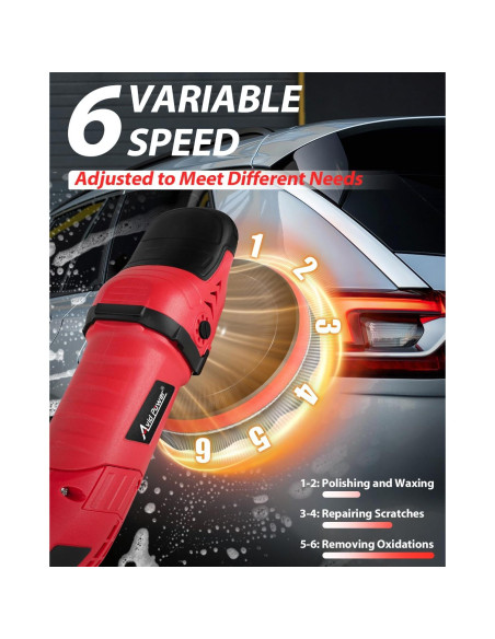 Pulidor de Coche AVID POWER 1200W 6 Velocidades 2.36kg