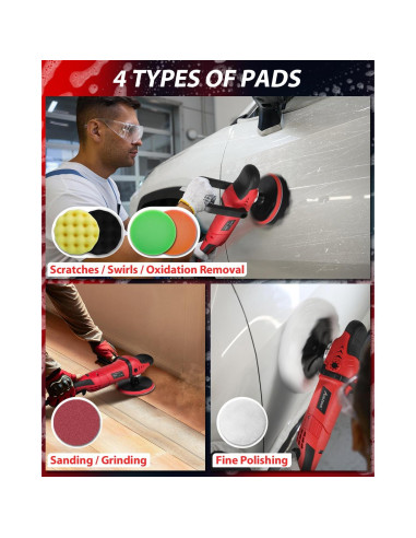 Pulidor de Coche AVID POWER 1200W 6 Velocidades 2.36kg