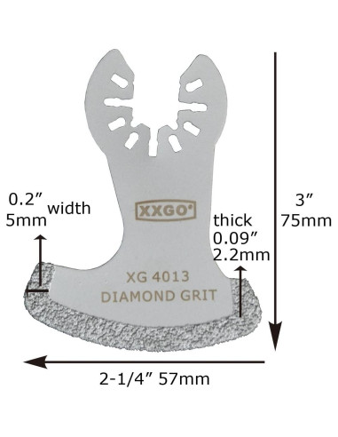 Cuchillas de Diamante XXGO 3 Pcs para Herramienta Oscilante