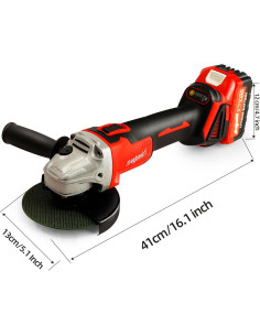 Amoladora Angular Inalámbrica DOGTOOTH 21V 4-1/2" Kit Completo 2