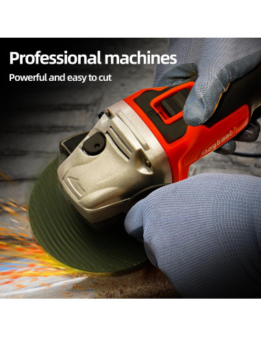 Amoladora Angular Inalámbrica DOGTOOTH 21V 4-1/2" Kit Completo