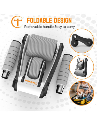Rueda de Abdominales TEWONKAL Plegable y Portátil 1.27kg