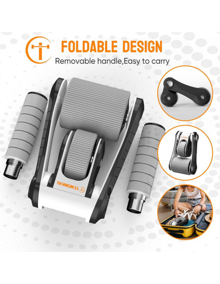 Rueda de Abdominales TEWONKAL Plegable y Portátil 1.27kg