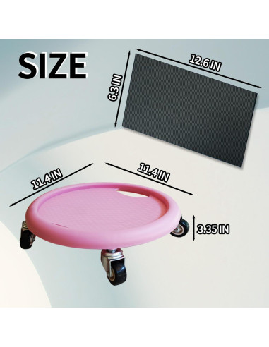 Rueda de Abdominales ZUFUMI con Almohadilla Rosa - Entrenador Núcleo