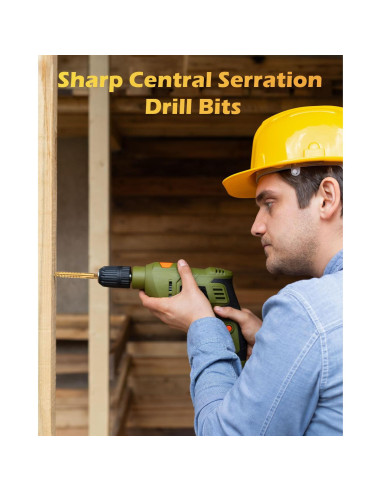 Juego de 6 brocas de acero AOKLIT 3-8mm con recubrimiento de titanio