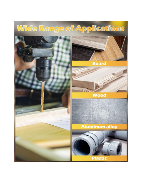 Juego de 6 brocas de acero AOKLIT 3-8mm con recubrimiento de titanio