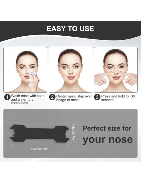 Tiras Nasales MQ para Ronquidos - Fuerza Extra, 100 Unidades