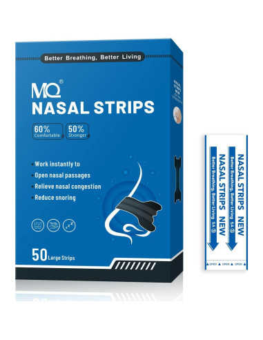 Tiras Nasales MQ para Ronquidos - Fuerza Extra, 100 Unidades