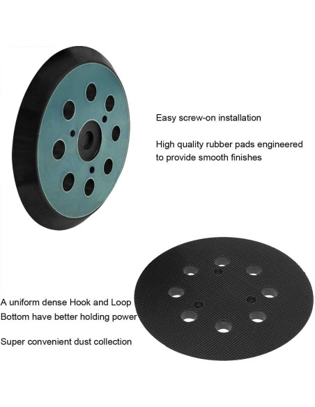 Almohadilla de Lijado 5" Tockrop 8-Hoyos para Lijadora Orbital