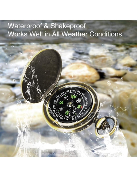 Brújula Clásica Multifuncional Leabertee para Senderismo