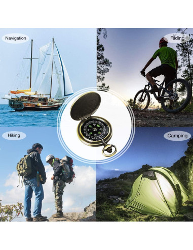 Brújula Clásica Multifuncional Leabertee para Senderismo