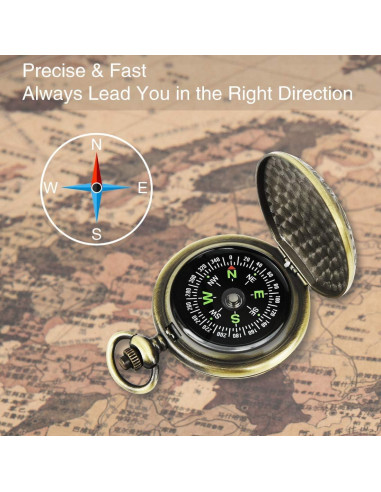 Brújula Clásica Multifuncional Leabertee para Senderismo