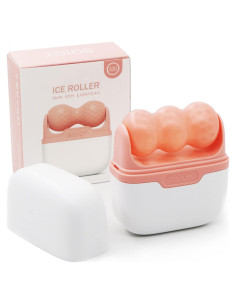 Rodillo de Hielo Facial Leeshine 2 en 1 Rosa - Cuidado de Piel