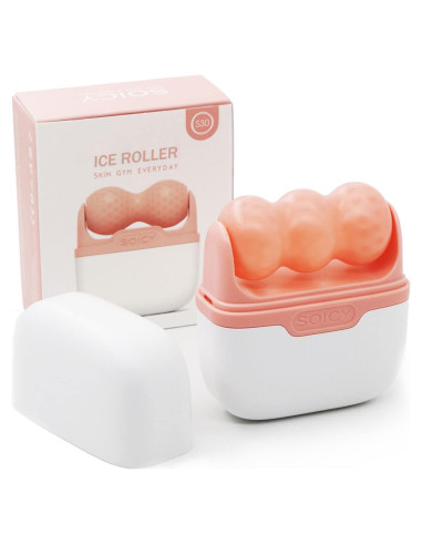 Rodillo de Hielo Facial Leeshine 2 en 1 Rosa - Cuidado de Piel