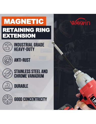 Soporte Magnético para Puntas WAYwin 3 Piezas 7.62-30.48 cm