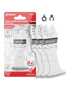 Hoja Oscilante de Diamante EZARC - Paquete de 3 para Limpieza de Mortero