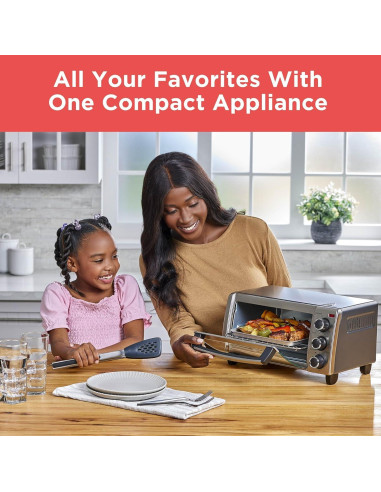 Horno Tostador BLACK+DECKER TO1756SB 4 Rebanadas Acero Inoxidable