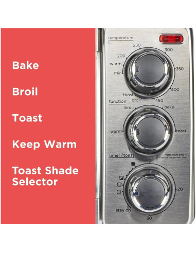Horno Tostador BLACK+DECKER TO1756SB 4 Rebanadas Acero Inoxidable
