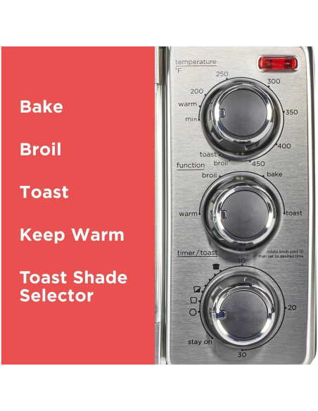 Horno Tostador BLACK+DECKER TO1756SB 4 Rebanadas Acero Inoxidable