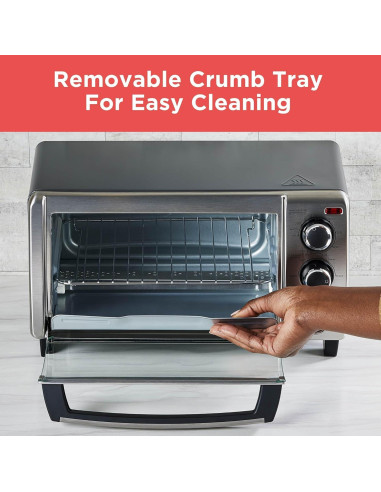 Horno Tostador BLACK+DECKER TO1756SB 4 Rebanadas Acero Inoxidable