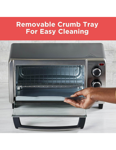 Horno Tostador BLACK+DECKER TO1756SB 4 Rebanadas Acero Inoxidable