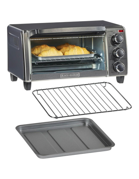 Horno Tostador BLACK+DECKER TO1756SB 4 Rebanadas Acero Inoxidable