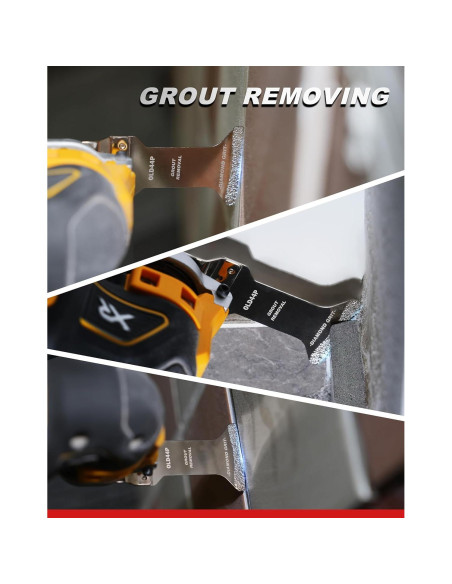 Hoja Oscilante de Diamante EZARC - Paquete de 3 para Limpieza de Mortero