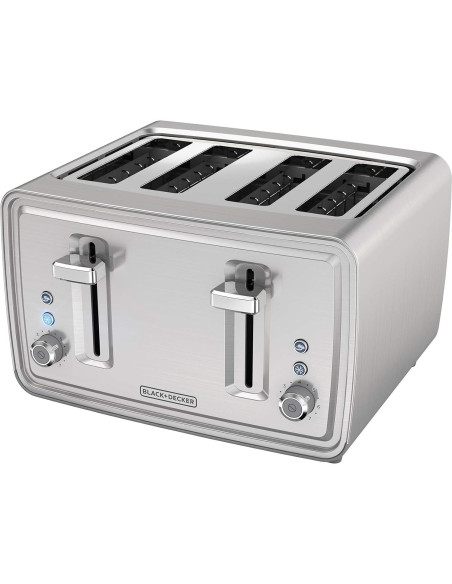 BLACK+DECKER Tostadora 4 Rebanadas y Licuadora 6 Tazas Acero Inox