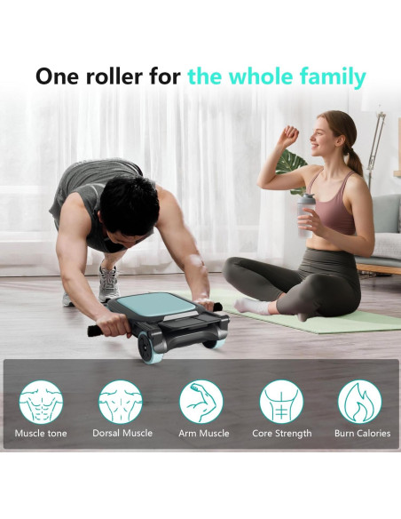 Rodillo Abdominal de Rebote Automático ROSAYHII - 4 Ruedas