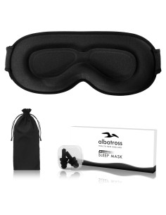 Máscara de Sueño 3D Albatross para Bloqueo de Luz - Negro