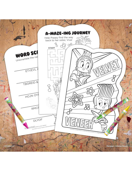 Libro de Actividades Dreamworks Trolls con 5 Crayones Jumbo Libro de Actividades Dreamworks Trolls con 5 Crayones Jumbo