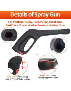 Pistola de Rociado de Agua BEAR FORCE XW105 0.56 kg 2320 PSI 2