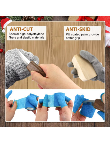 Kit de Tallado en Madera 22PCS con Guantes Anticorte