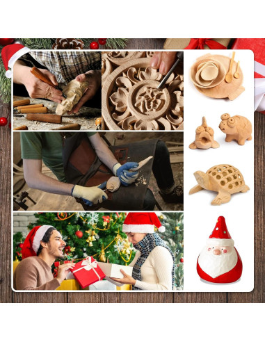 Kit de Tallado en Madera 22PCS con Guantes Anticorte